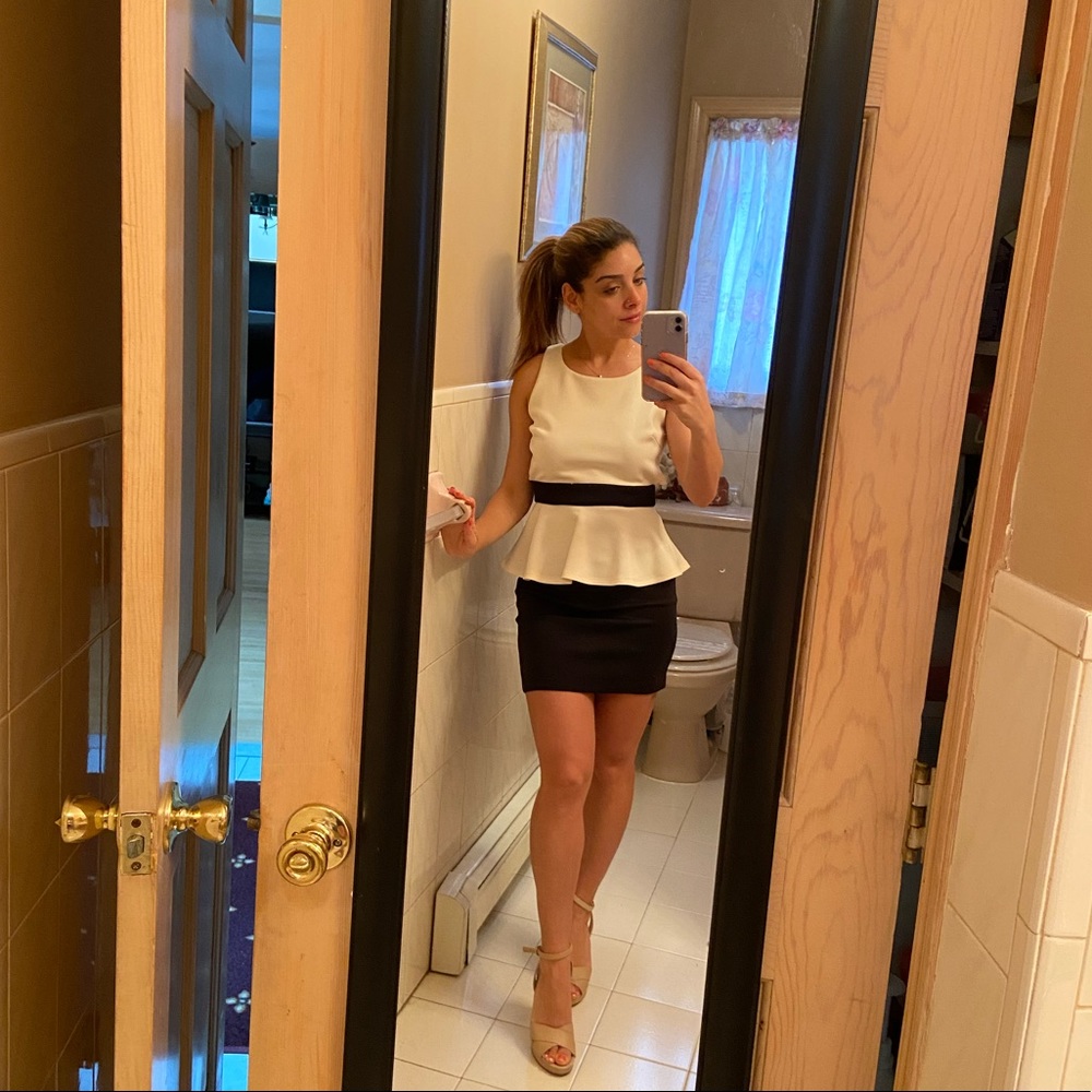 Classy white and black dress